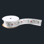 New York City Landmarks NYC Christmas Architecture Satin Ribbon<br><div class="desc">Features an original pen-and-ink illustration of various New York City landmarks "dressed up" for the holiday season. Perfect for Christmas!

This illustration is also available on other products. Don't see what you're looking for? Need help with customisation? Contact Rebecca to have something designed just for you.</div>