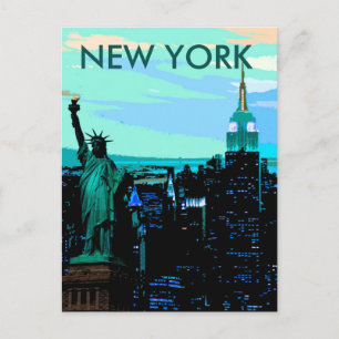 New York City Liberty of Statue Vintage Postcard