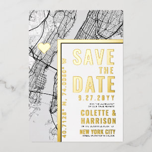 New York City Love Locator   Wedding Save the Date
