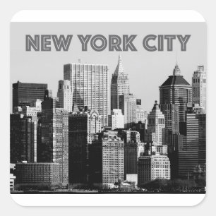 New York City Lower-Manhattan Pro Photo Square Sticker
