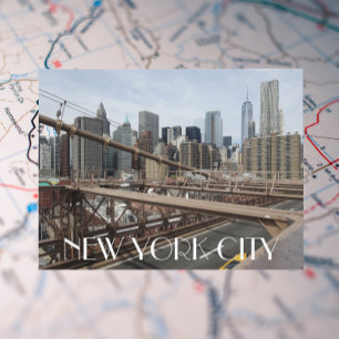 New York City Lower Manhattan Skyline Travel Postcard