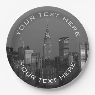New York City Manhattan Empire State Building  Paper Plate
