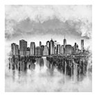 New York City Manhattan Skyline- black and white