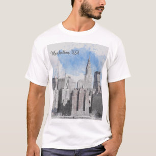 New York City Manhattan Skyline T-Shirt