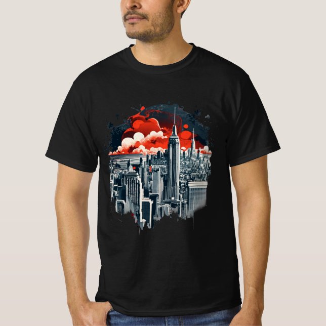 New York City Manhattan skyline T-Shirt design (Front)
