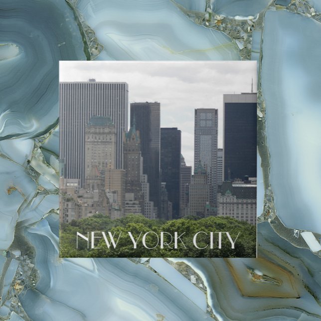 New York City Manhattan Skyline Tile (In Situ)