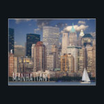 New York City Manhattan Skylne at Night Postcard<br><div class="desc">New York City Manhattan Skylne at Night Postcard</div>
