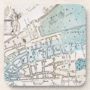 New York City Map, 1728 Coaster