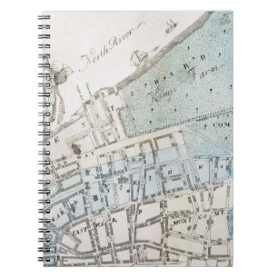 New York City Map, 1728 Spiral Notebook