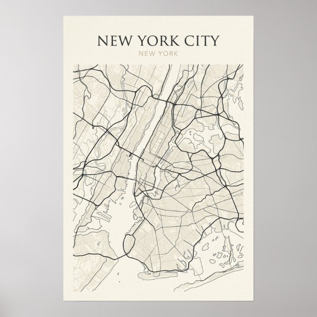 New York City Map Poster (Front)