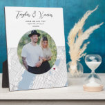 New York City Map Wedding Engagement Photo Gift Plaque<br><div class="desc">Turn your engagement or wedding location and cherished photo into a personalised piece of art! This custom map design makes a perfect Engagement or Wedding keepsake gift! Customise this design with your photo, location & details, and move the heart to your location within New York City (can even change the...</div>