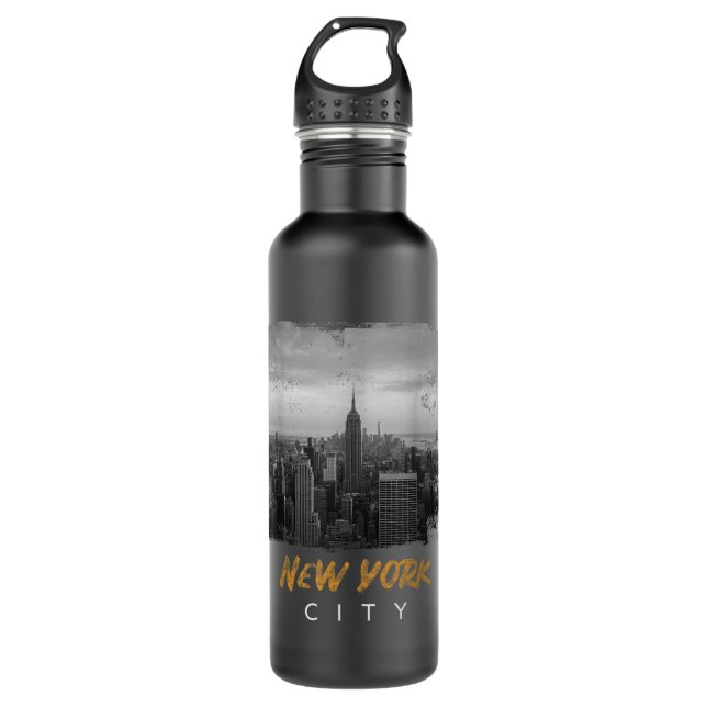 New York City Memento Gift Big Apple Empire State  710 Ml Water Bottle (Front)