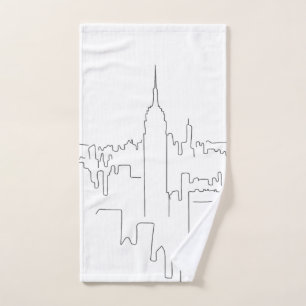 New York City Minimal Line Bath Towel Set
