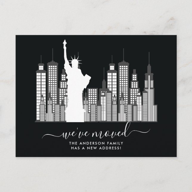 New York City Moving Announcement Postcard (Front)