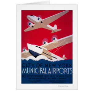 New York City Municipal Airport Vintage Poster