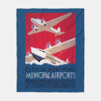 New York City Municipal Airport Vintage Poster