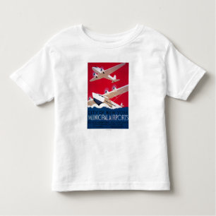 New York City Municipal Airport Vintage Poster Toddler T-Shirt