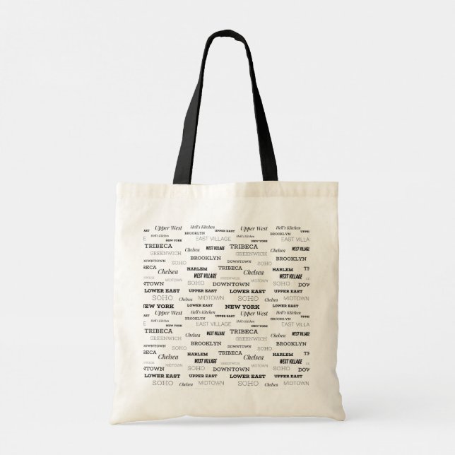 New York City Neighbourhoods Tote Bag (Back)