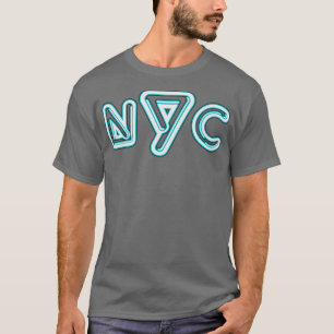 New York City Neon Sign Typography T-Shirt