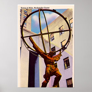 New York City, New York Atlas at the Rock 1940 Poster