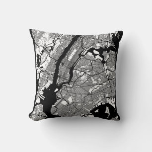 New York City New York Map Cushion