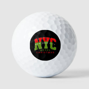 New York City New York Merry Christmas Travel Gift Golf Balls