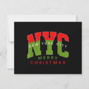 New York City New York Merry Christmas Travel Gift Invitation