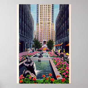 New York City, New York Plaza at the Rock 1940 Poster