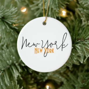 New York City, New York Souvenir Ceramic Tree Decoration