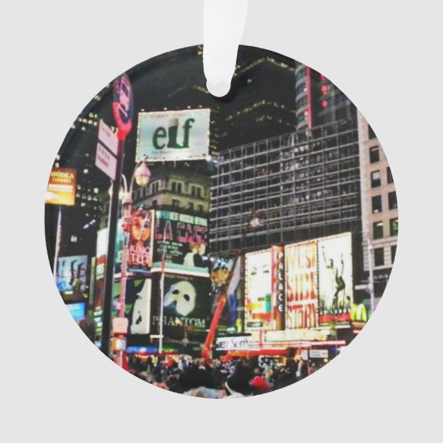 New York City, New York Times Square Christmas Ornament (Front)