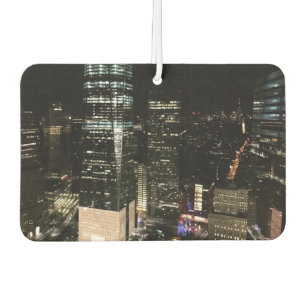New York City Night NYC Manhattan Skyline Photo Car Air Freshener