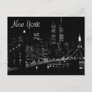 New York City Night Postcard