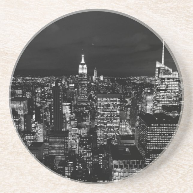 New York City Night Skyline Coaster (Front)
