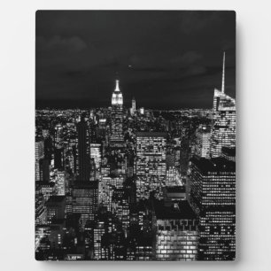 New York City Night Skyline Plaque