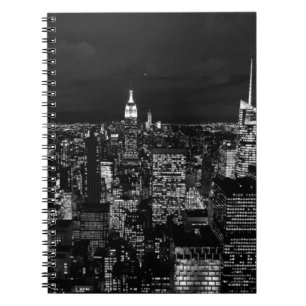New York City Night Skyline Spiral Notebook