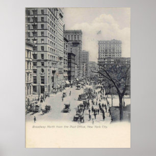 New York City, NY, Manhattan, Broadway, Vintage Poster