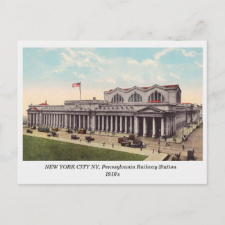 New York City NY, Pennsylvania Railway Station Postcard