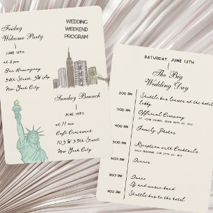 New York City NY Wedding Itinerary weekend Program Programme
