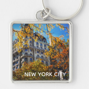 New York City NYC Ansonia Apartment Building Fall Key Ring