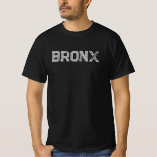 New York City Nyc Black And Grey Custom Text Bronx T-Shirt
