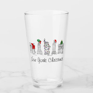 New York City NYC Christmas Holiday Landmarks Glass