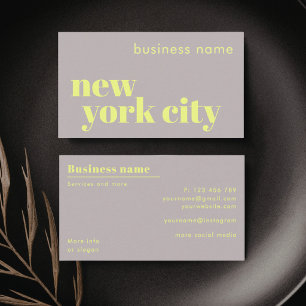 New York City NYC company Business Card
