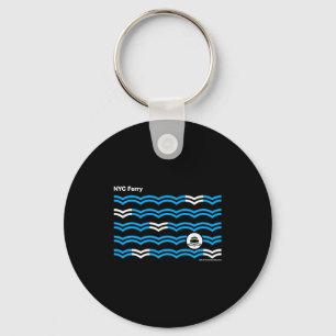 New York City Nyc Ferry Waves Swea  Key Ring