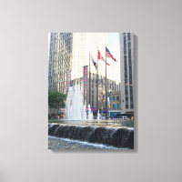 New York City NYC Fountain Sixth Avenue Photograph