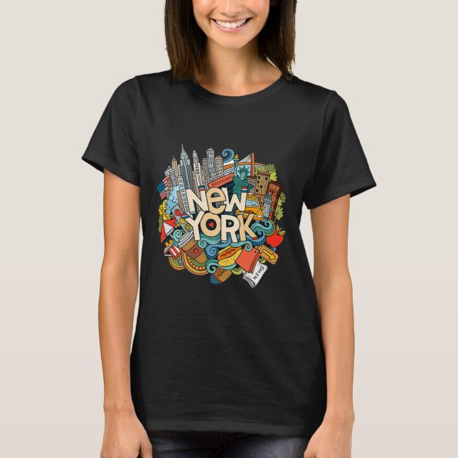 New York City Nyc Iconic Skyline Big Gift So  T-Shirt (Front)