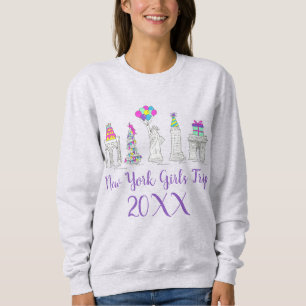 New York City NYC Landmarks Birthday Party Sweatshirt