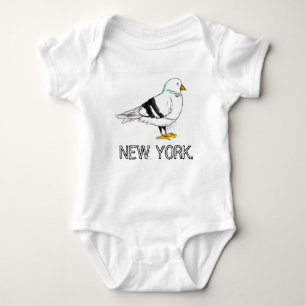 New York City NYC Pigeon Bird Baby Bodysuit