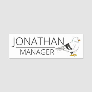 New York City NYC Pigeon Bird Seagull Animal Name Tag