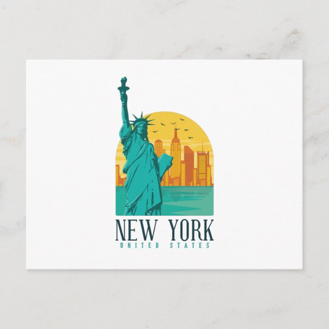 New York City, NYC Skyline Postcard (Front)
