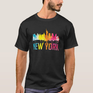New York City NYC Watercolour Art Big Apple Skylin T-Shirt